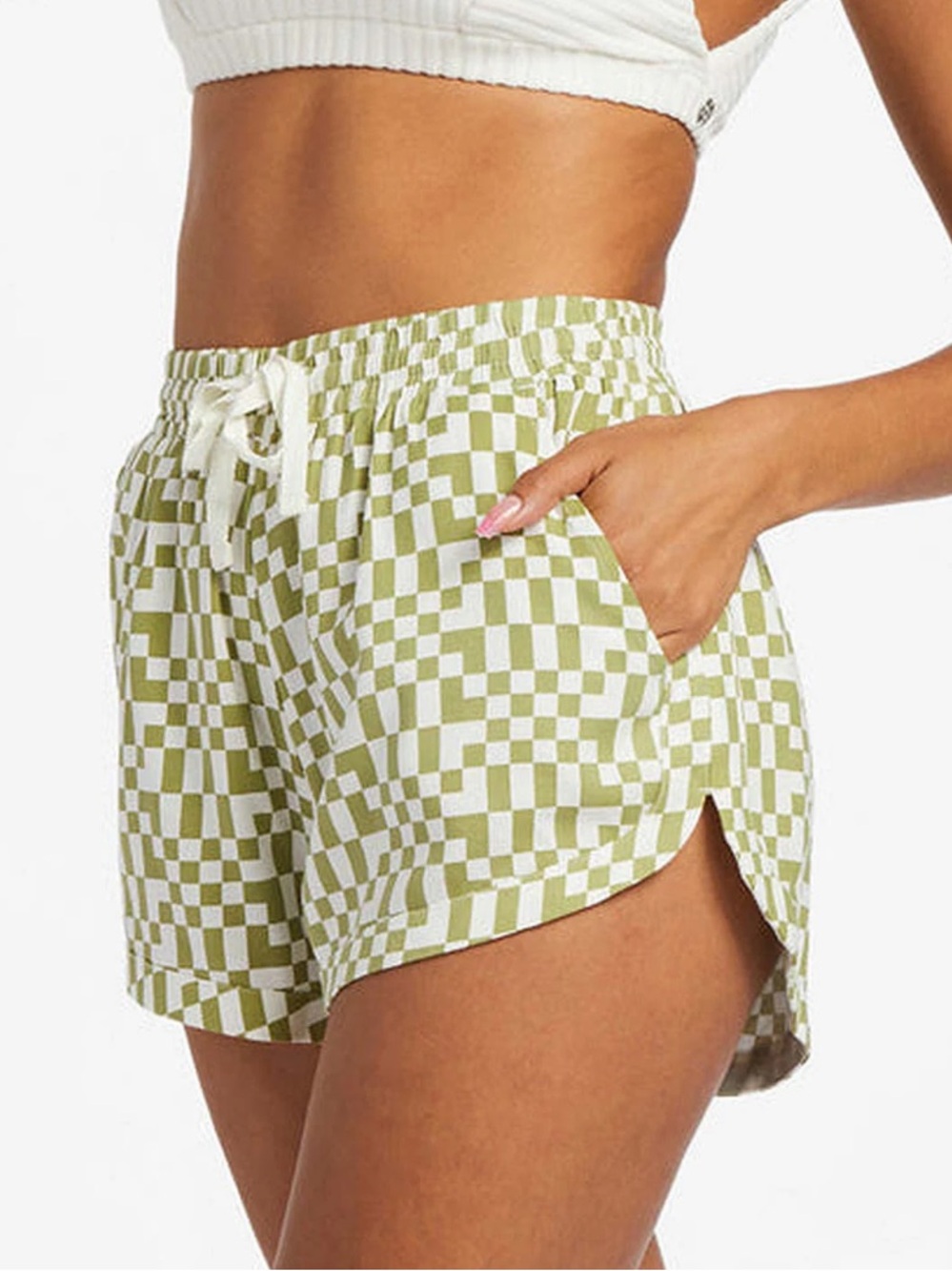 Billabong Women's Road Trippin Checker Print Shorts